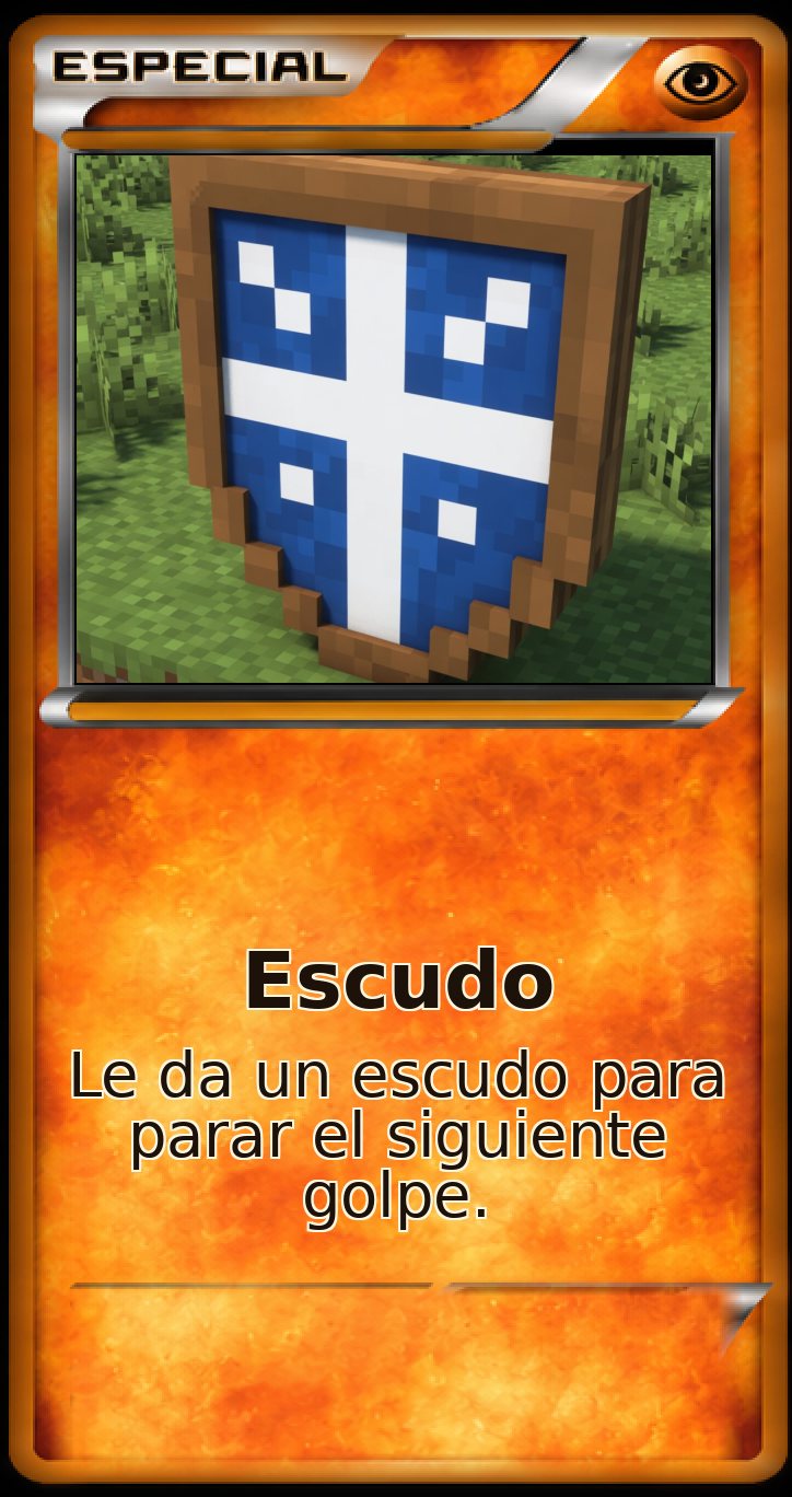 Carta Especial: Escudo. Le da un escudo para parar el siguiente golpe.